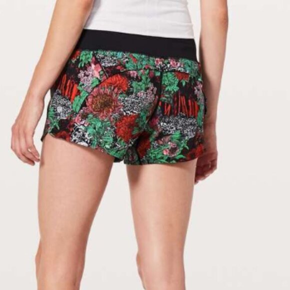 Lululemon Run Times Short II *4" Zen Garden Multi / Black - Picture 7 of 7